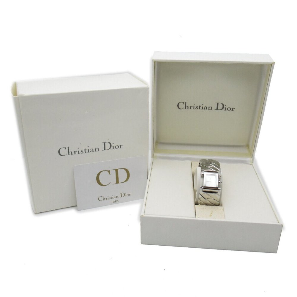 authenticity guaranteed Christian Dior Art Deco Wrist Watch Quartz Stainless - Picture 12 of 12